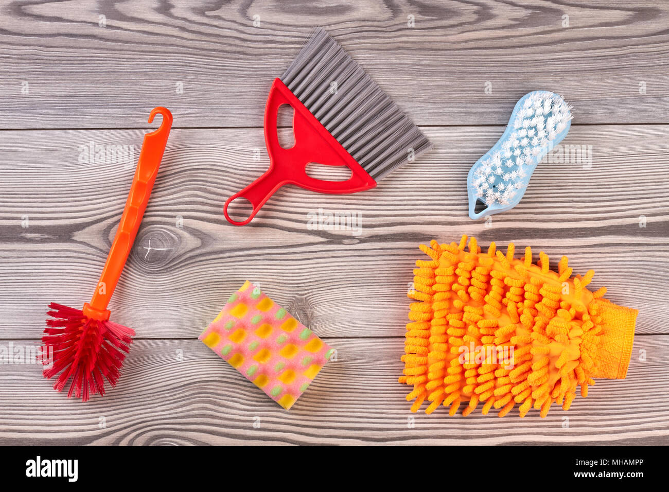 House cleaning products and equipment Stock Photo - Alamy