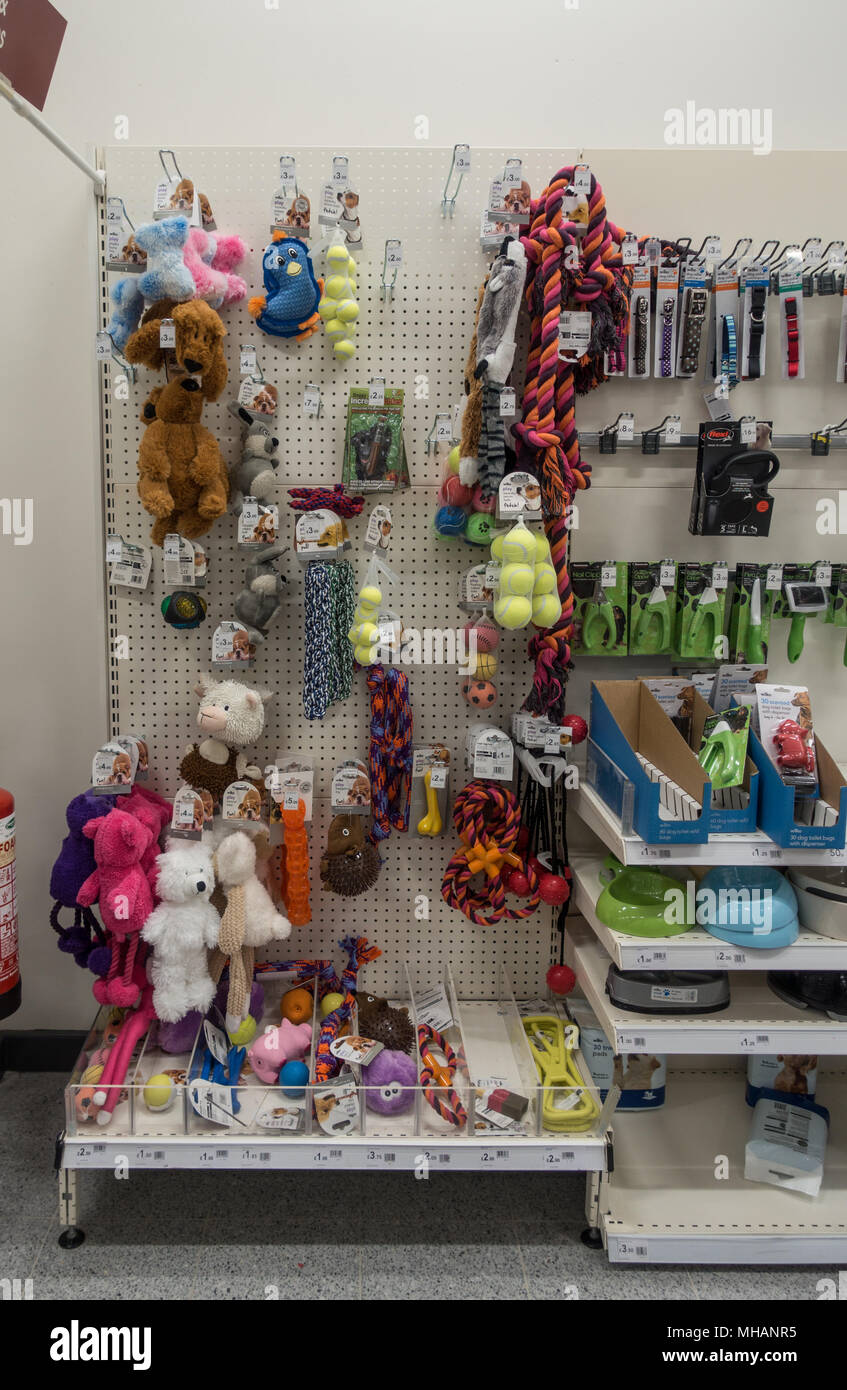 Dog toys on a shelf in a shop Stock Photo Alamy