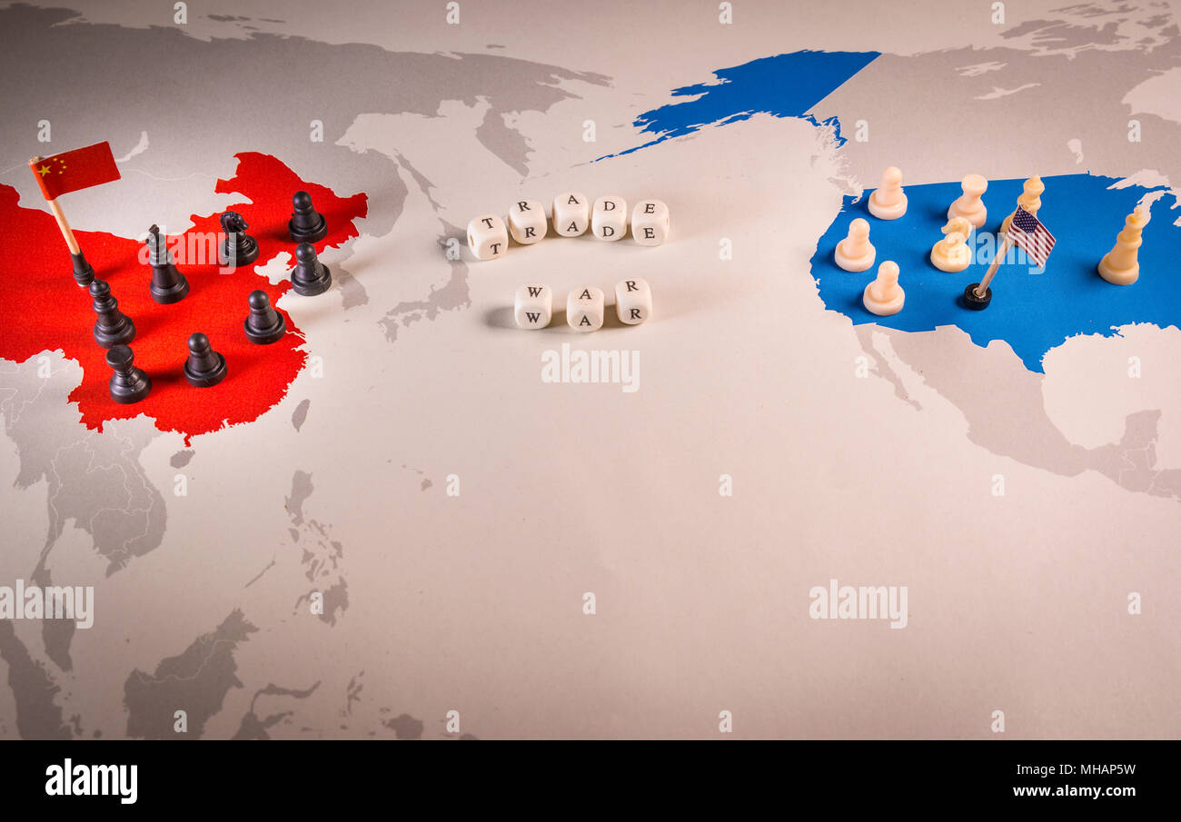 USA and China trade war concept Stock Photo - Alamy