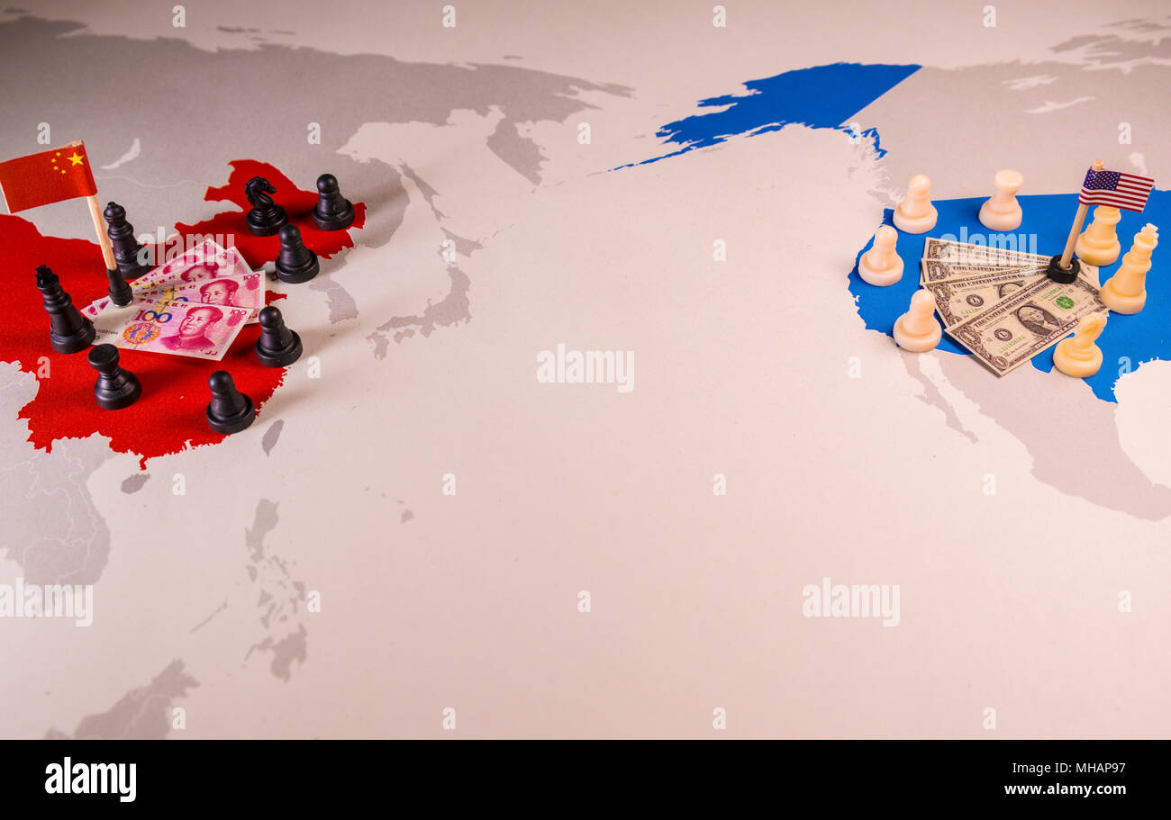 USA and China trade war concept Stock Photo - Alamy