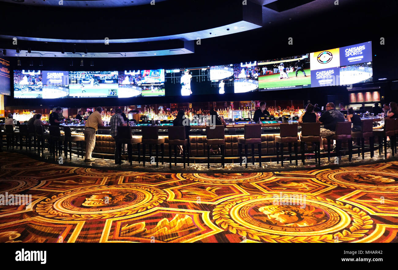bar inside casino Stock Photo