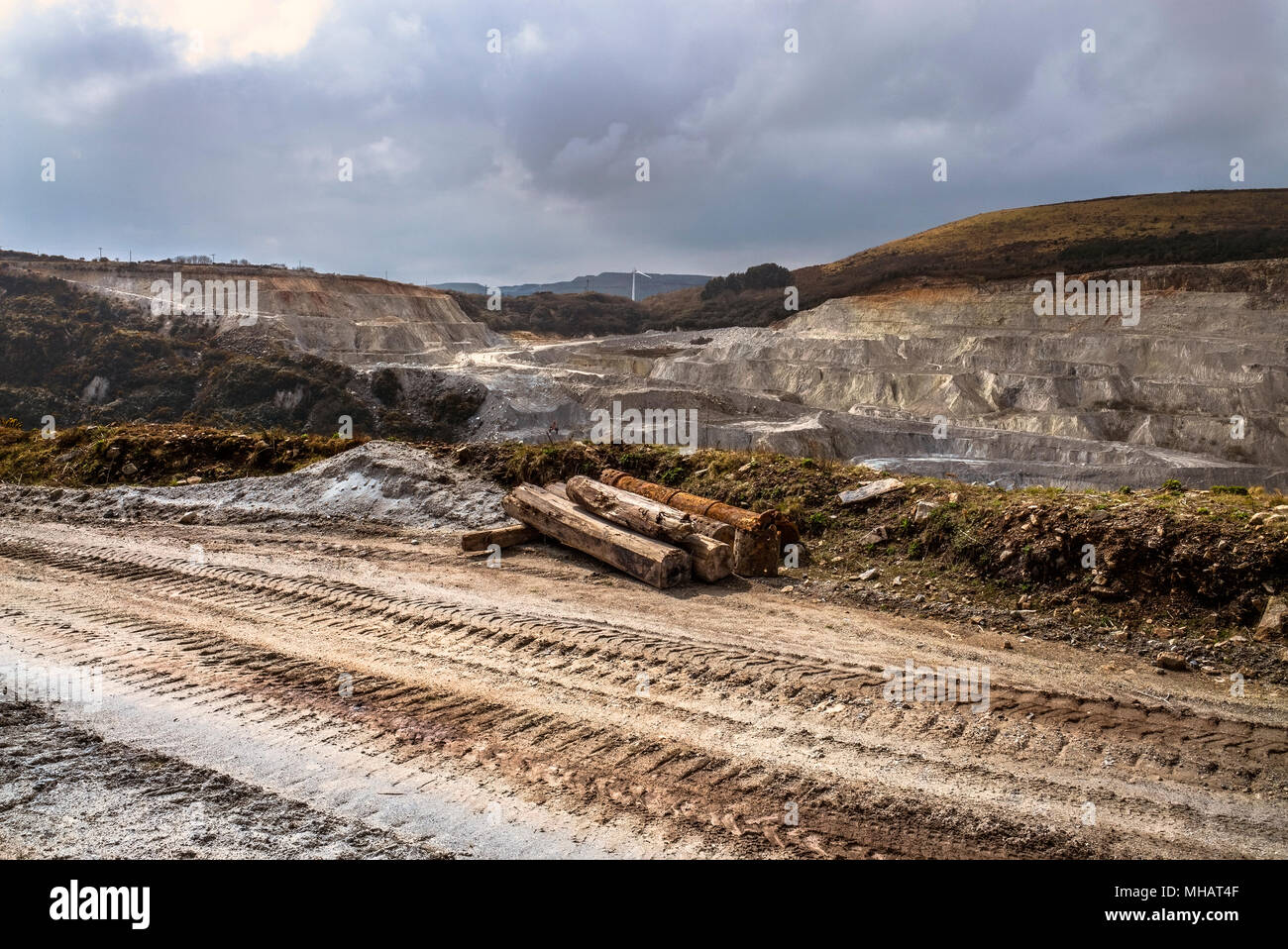 Wheal Martyn working clay pit st Austell Cornwall UK Stock Photo