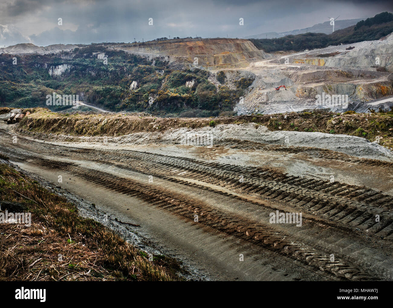 Wheal Martyn working clay pit st Austell Cornwall UK Stock Photo