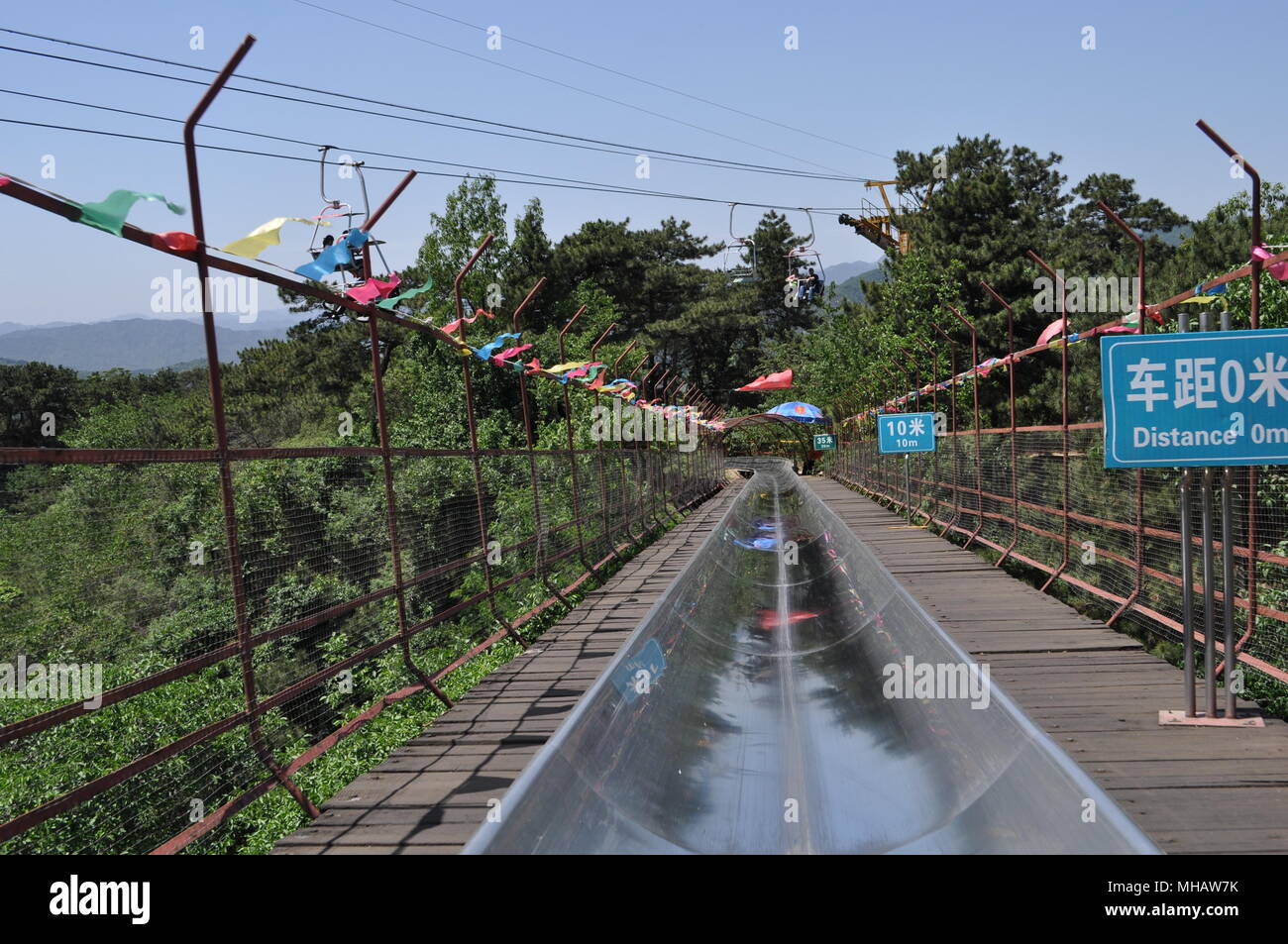 Toboggan, Mutianyu, Great Wall of China, Peking, China Stock Photo Alamy