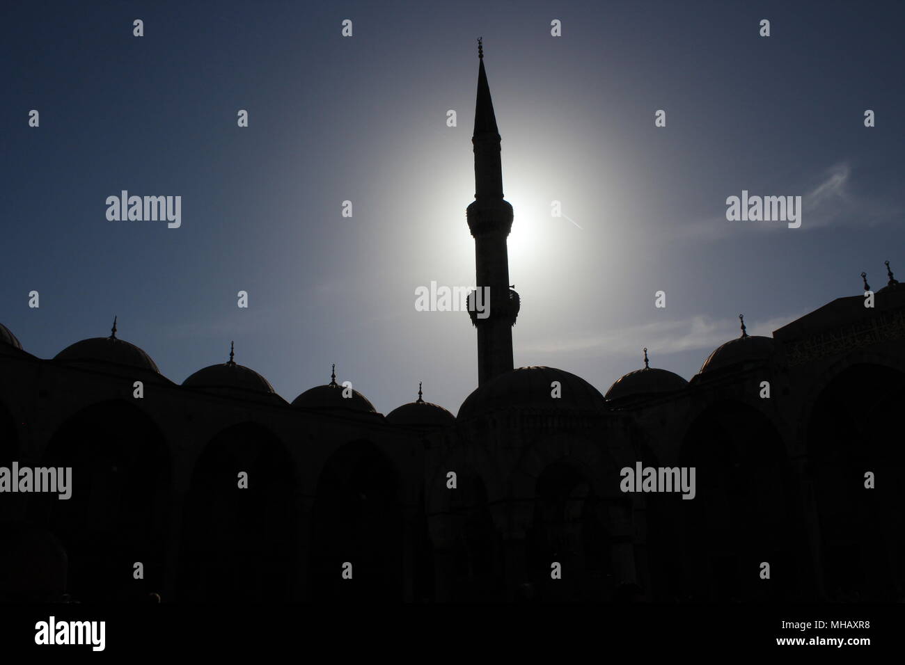 Reverse light of sultanahmet Stock Photo