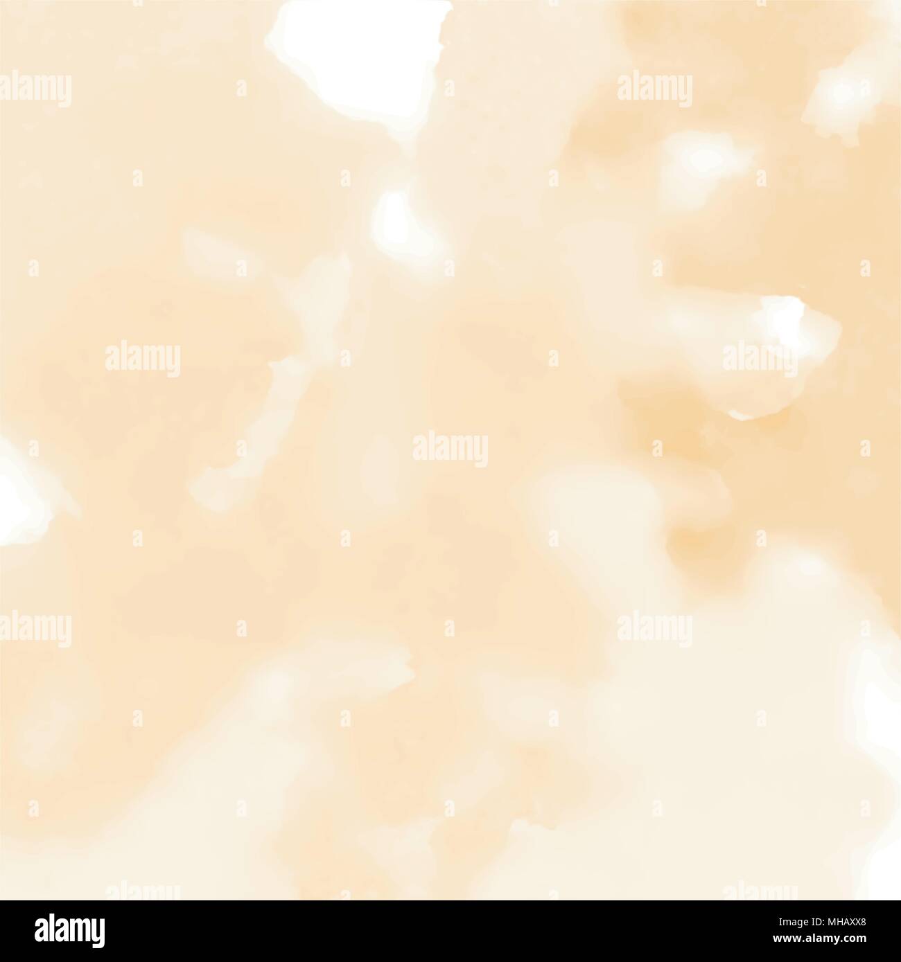 orange yellow watercolor cloudscape pattern, watercolor vector illustration Stock Vector