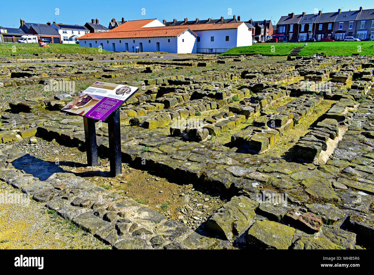 Arbeia Roman fort museum South Shields granary and main barracks Stock ...