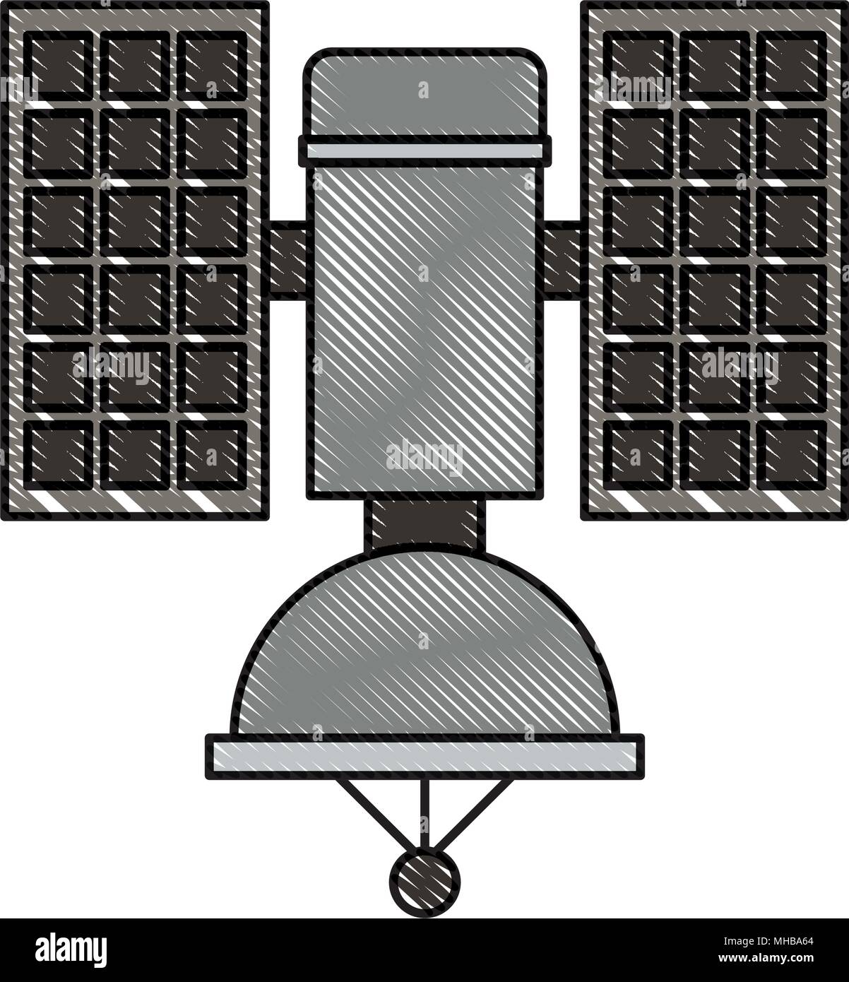 satellite antena isolated icon Stock Vector