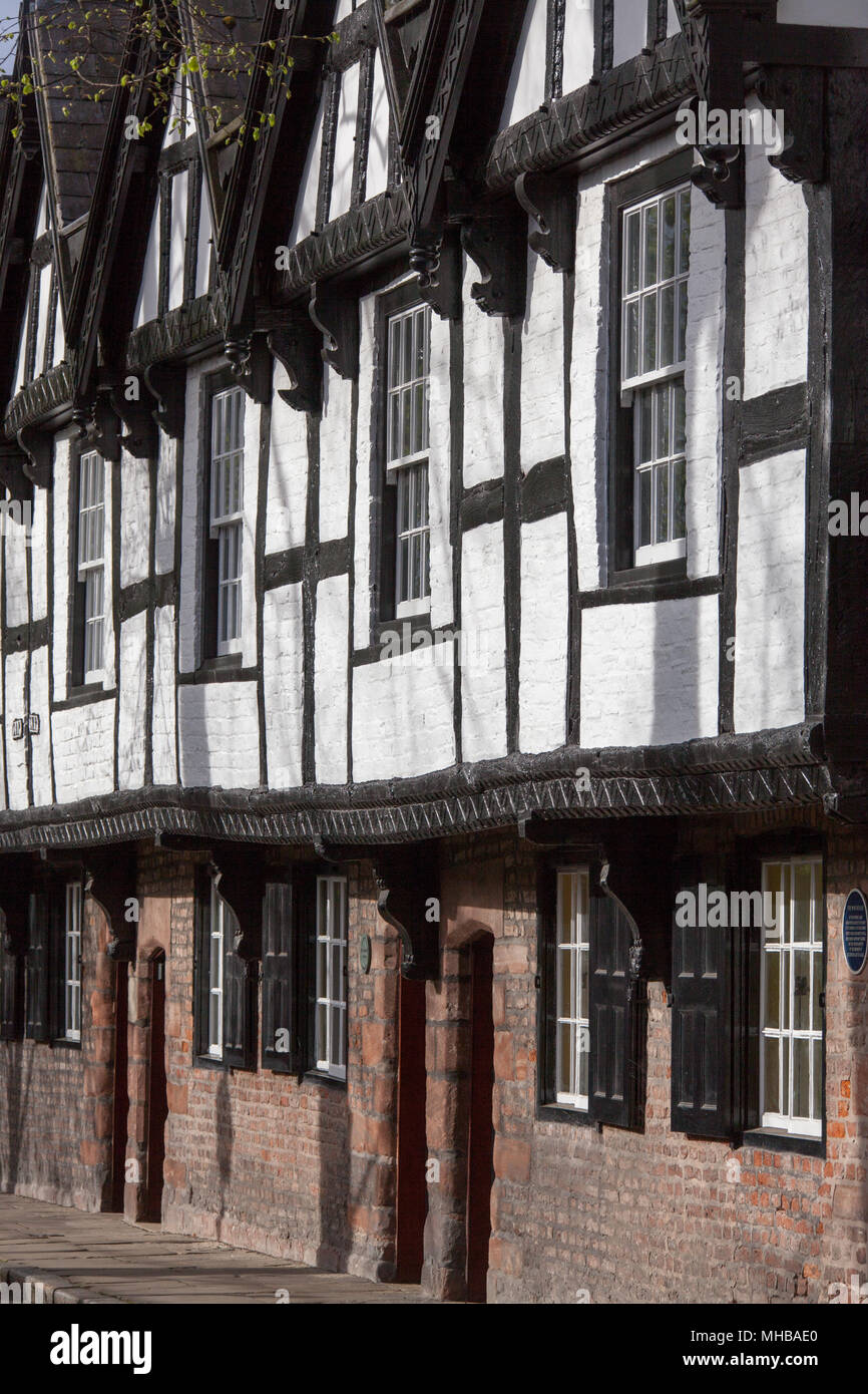 City of Chester, England. Picturesque view of the Grade II listed Nine ...