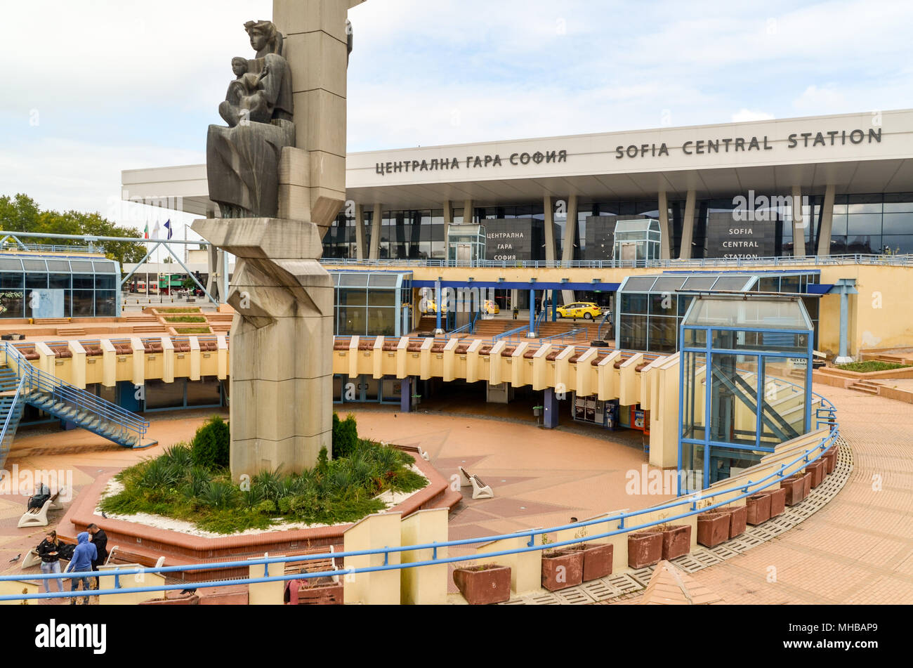 Sofia Central Station and Bulgarian State Railways (BDZ) in Sofia, Bulgaria Stock Photo