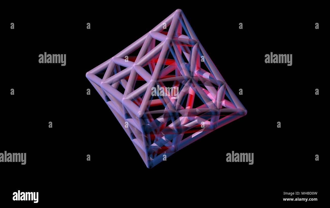 First Geometry Rendered 3d geometric art . 3d rendering Stock Photo - Alamy