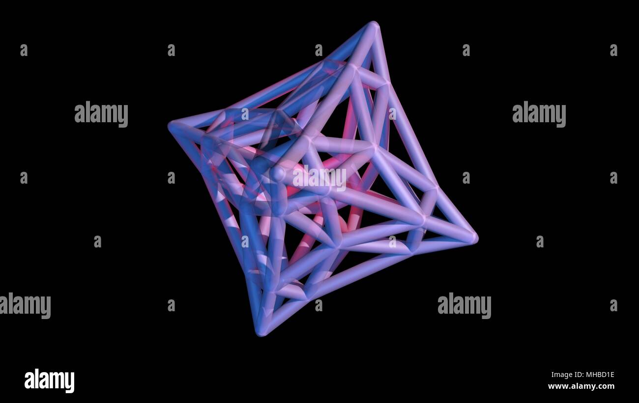 First Geometry Rendered 3d geometric art . 3d rendering Stock Photo - Alamy