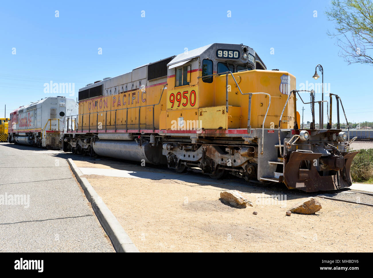 Railroad Station and Museum, Route 66, Barstow, California, Stock Photo