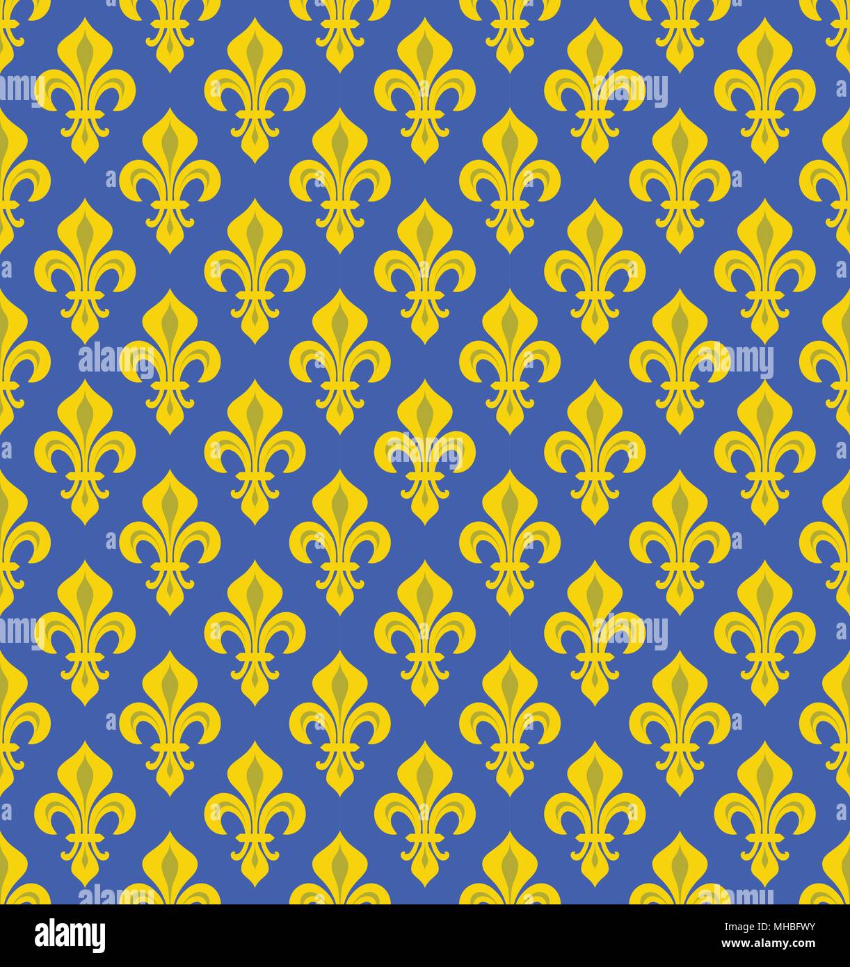 Royal Heraldic Lilies (Fleur-de-lys) — azure cerulean bleu, seamless velvet  pattern, wallpaper background Stock Vector Image & Art - Alamy