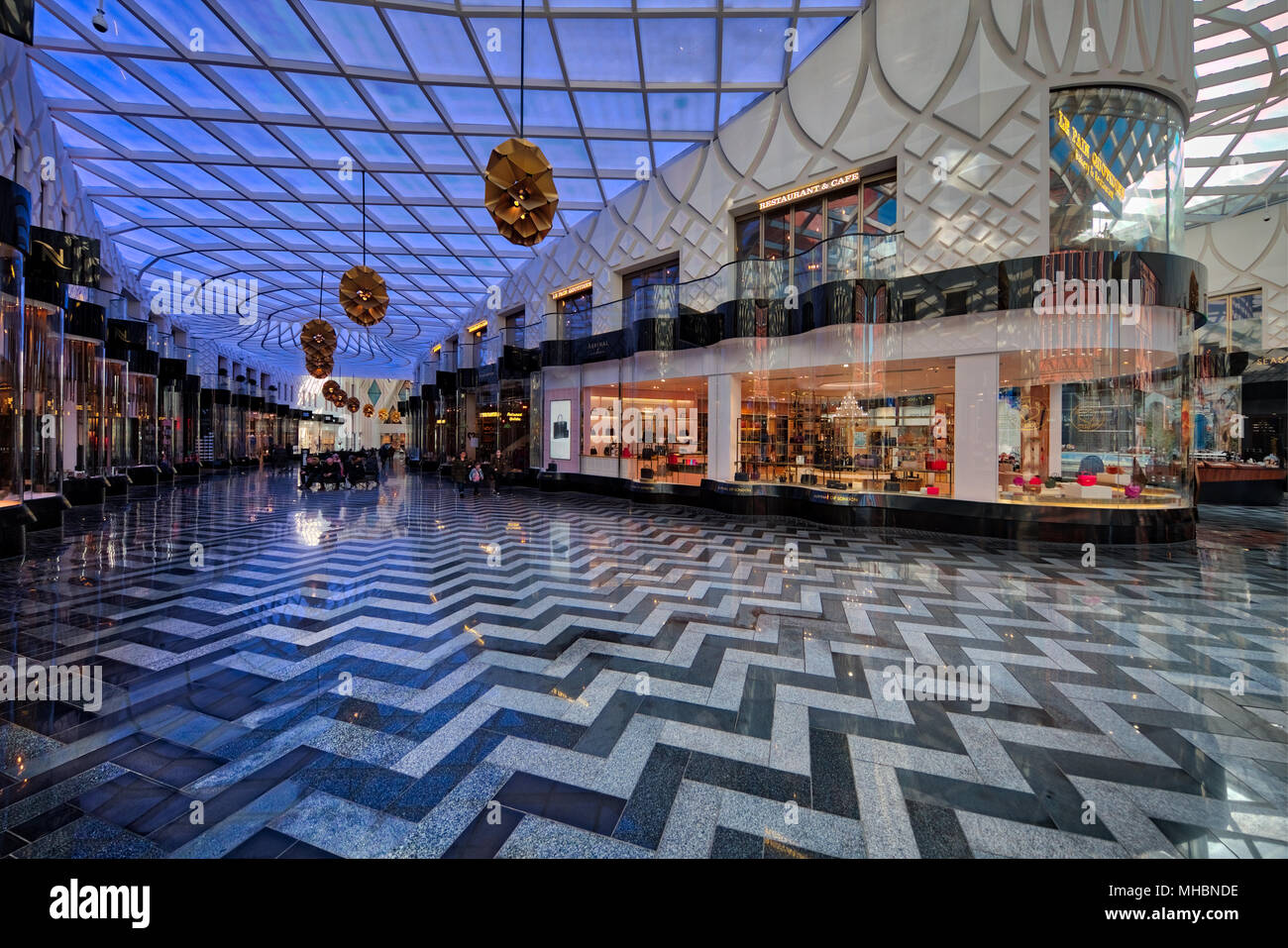 Inside the recently opened Victoria Gate retail centre in Leeds Stock