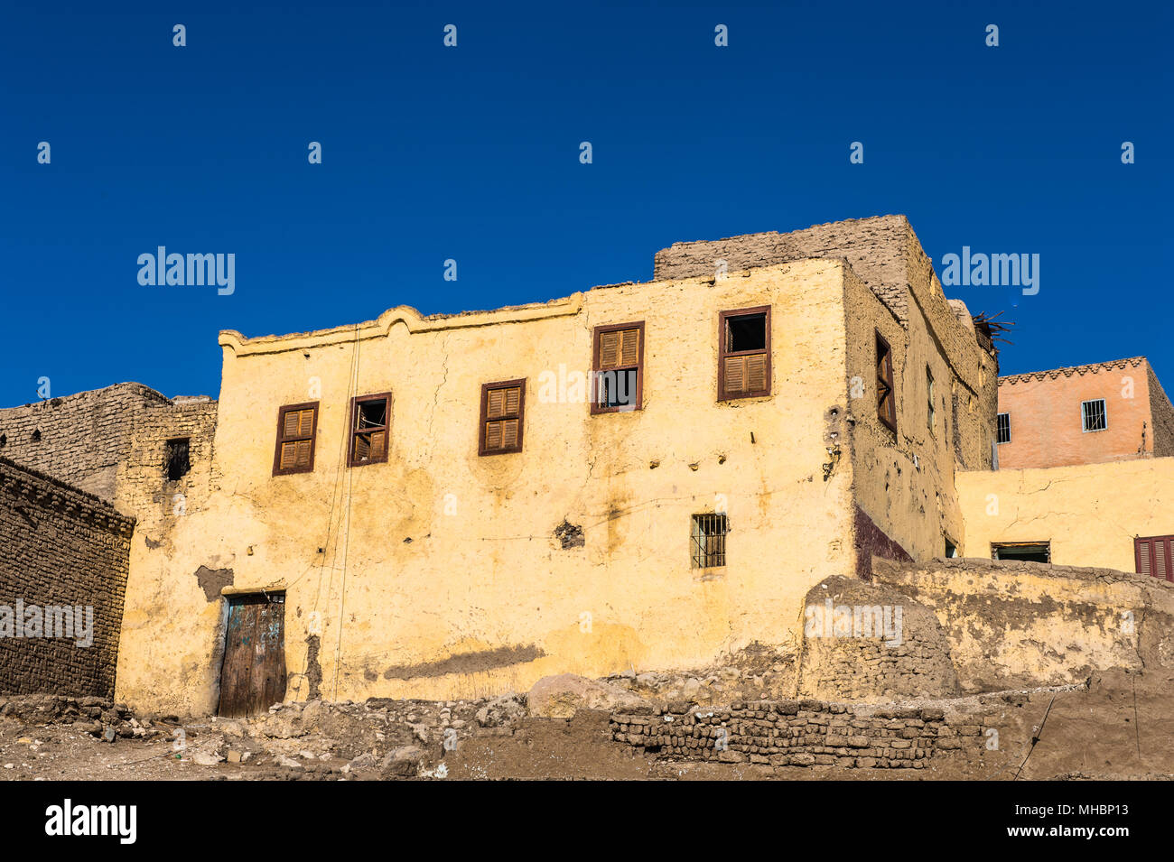 Old abandoned houses near in Egypt Stock Photo Alamy