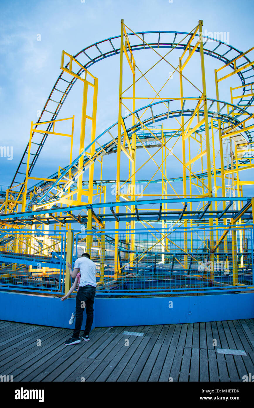 Roller coaster on Brighton Pier Stock Photo Alamy