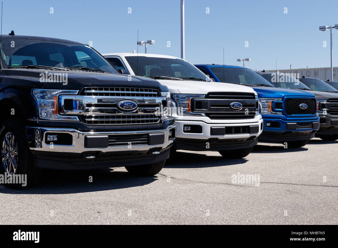 Lafayette Circa April 2018 Local Ford Car and Truck Dealership. Ford