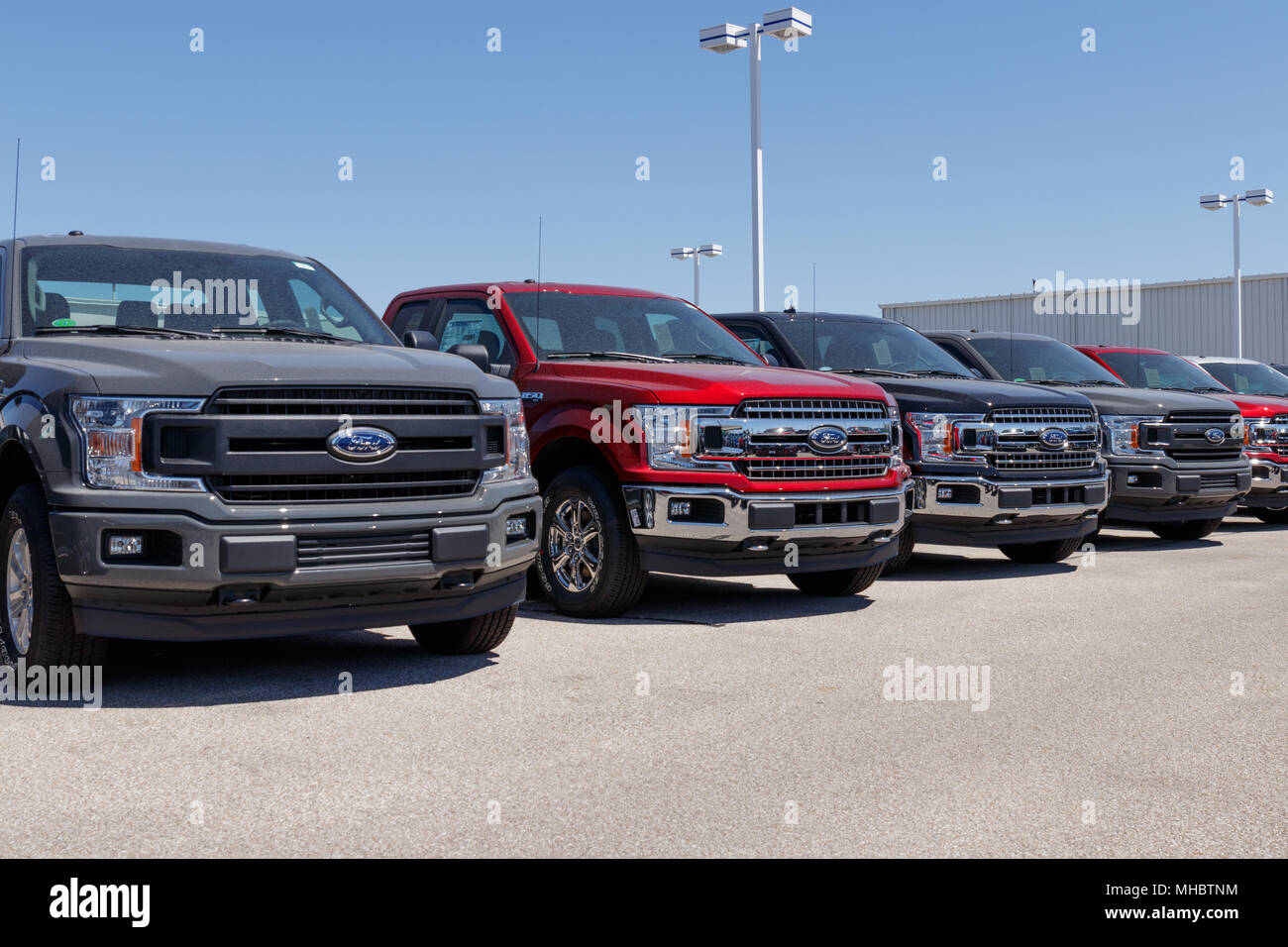 Lafayette Circa April 2018 Local Ford Car and Truck Dealership. Ford