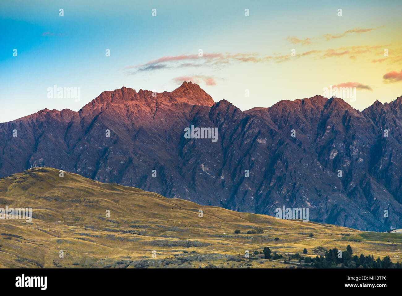 Queenstown in New Zealand. The city of adventure and nature Stock Photo ...