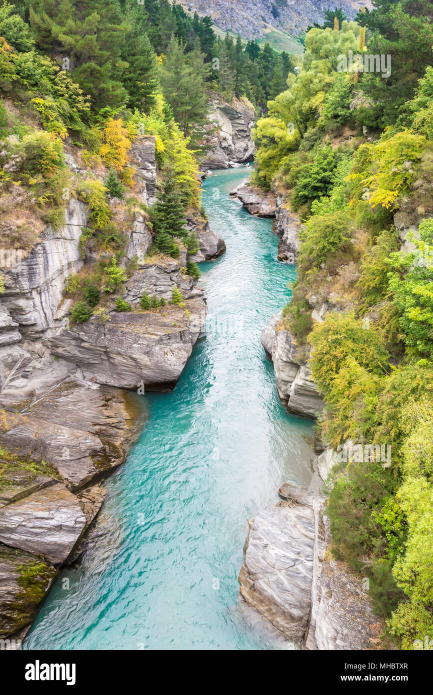 Queenstown in New Zealand. The city of adventure and nature Stock Photo ...