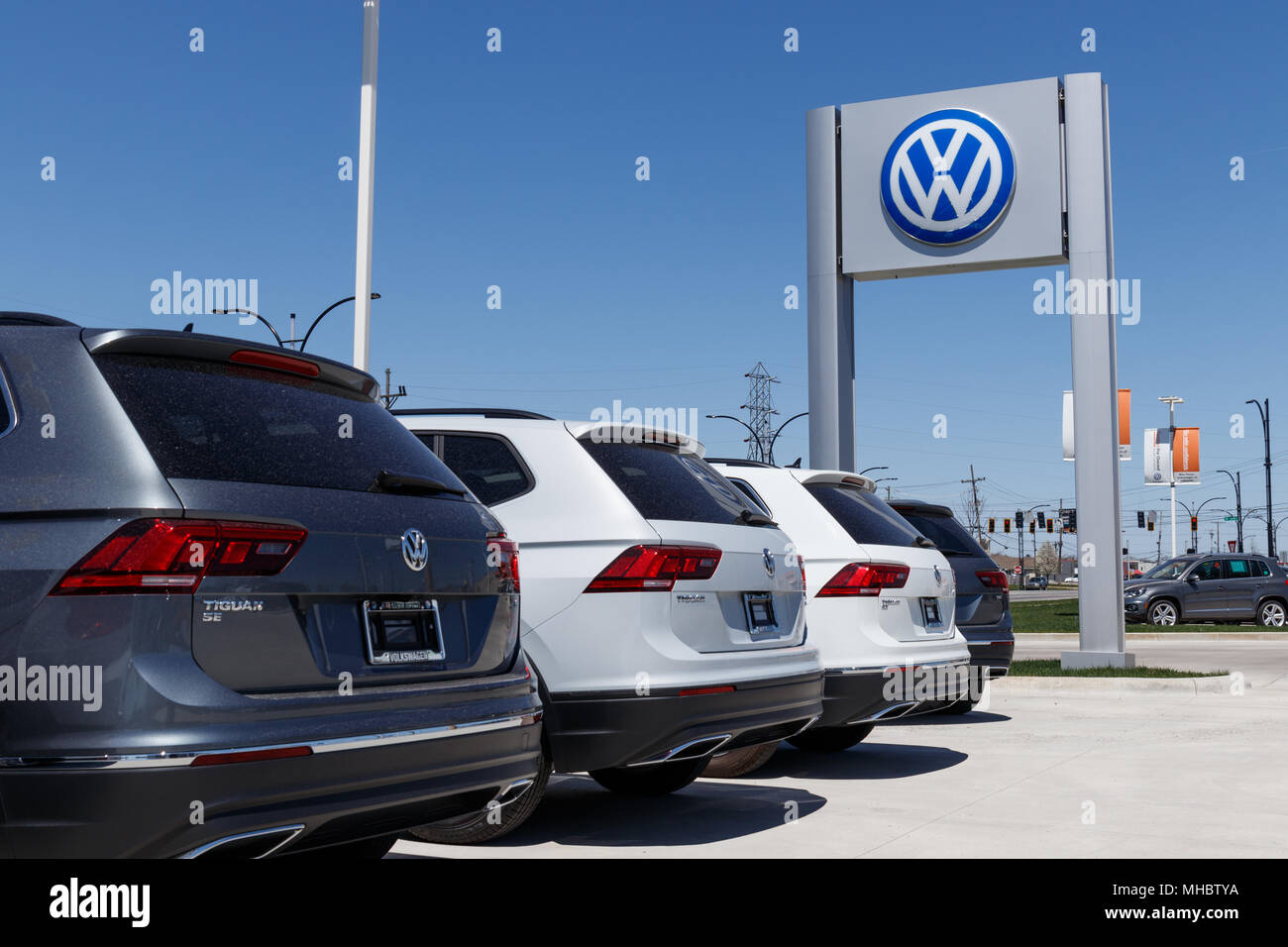 Lafayette Circa April 2018 Volkswagen Cars and SUV Dealership. VW is