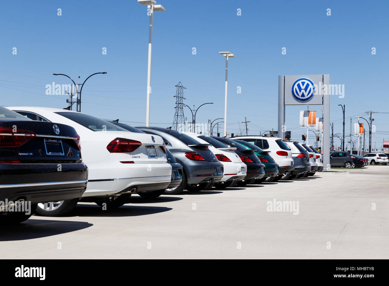 Lafayette Circa April 2018 Volkswagen Cars and SUV Dealership. VW is