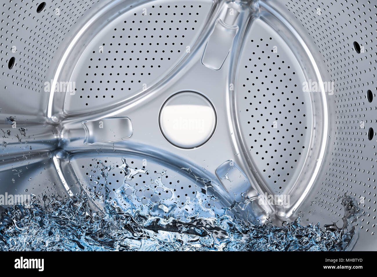 Inside washing machine, drum of frontloading washing machine with