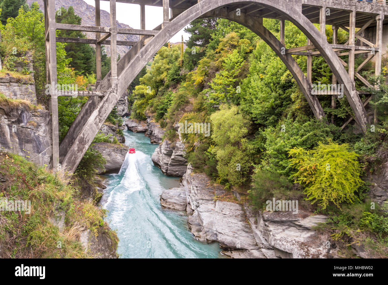 Queenstown in New Zealand. The city of adventure and nature Stock Photo ...