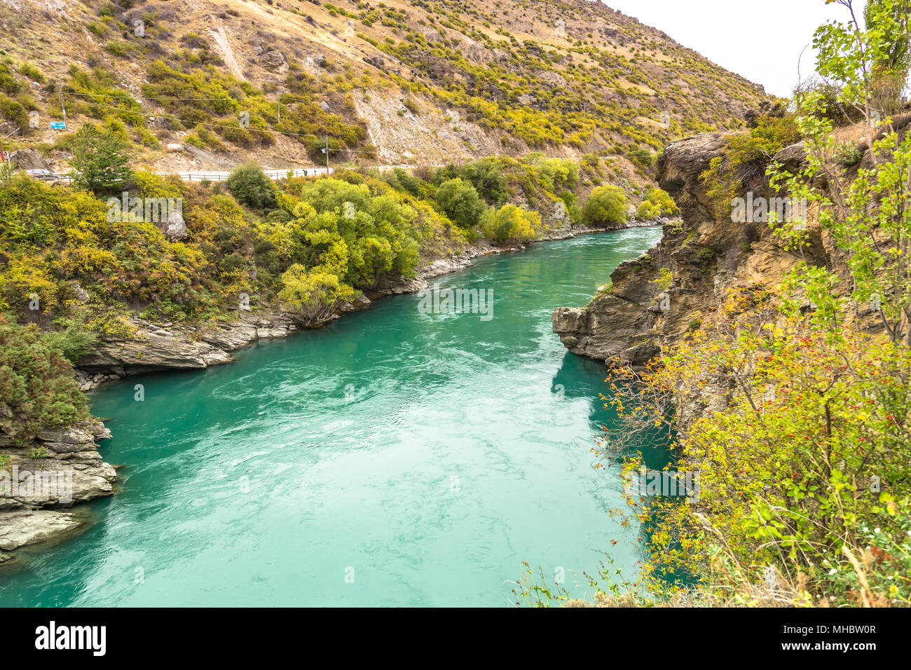 Queenstown in New Zealand. The city of adventure and nature Stock Photo ...