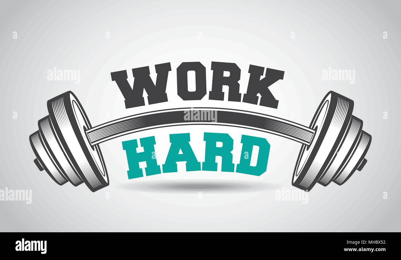 hard work in the gym design, vector illustration eps10 graphic Stock