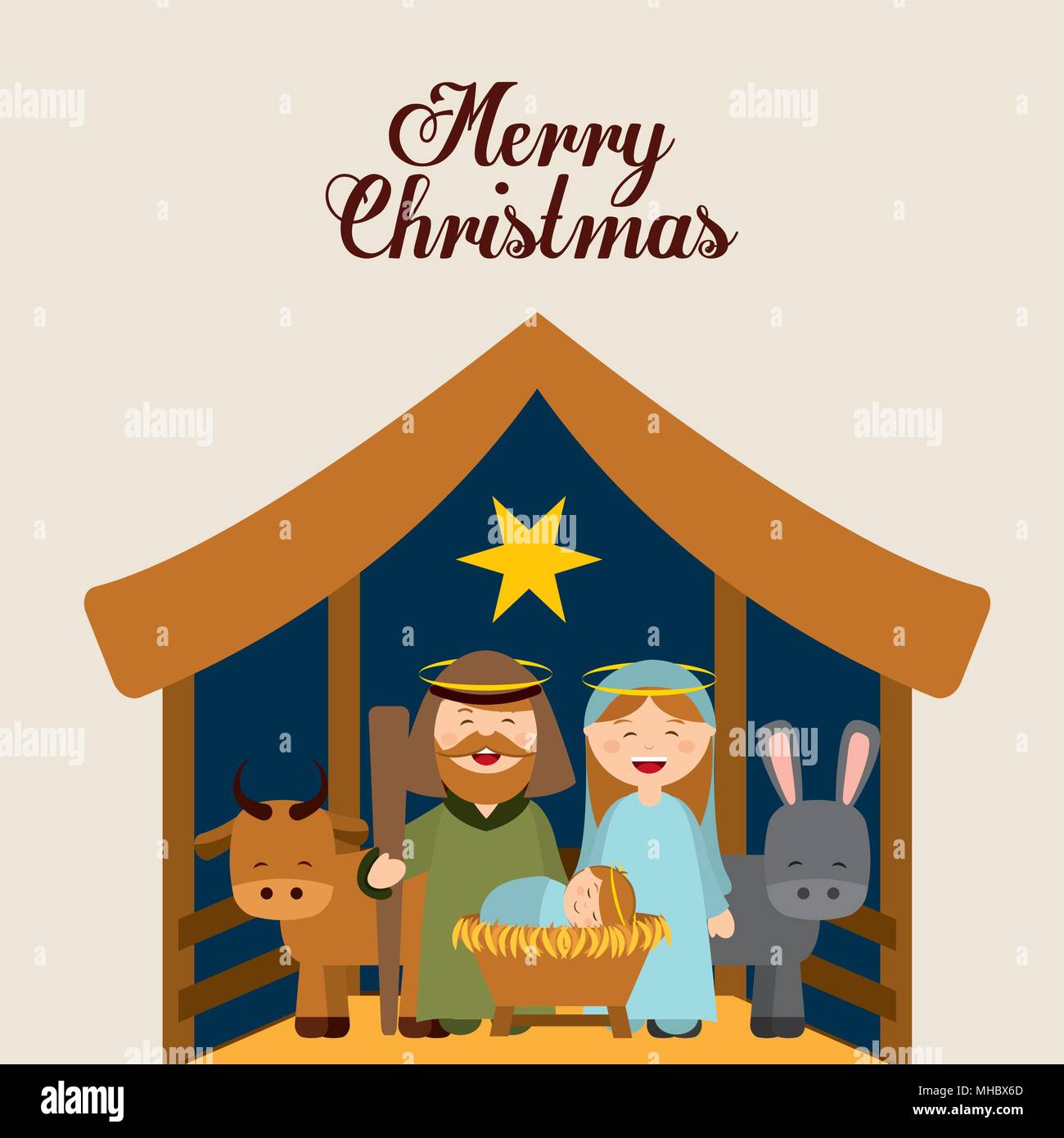 Christmas manger characters design, vector illustration eps10 graphic