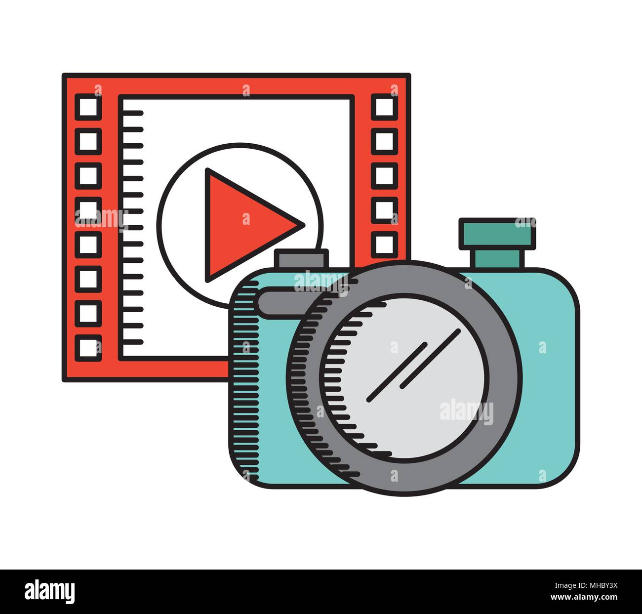 social media design over white background, vector illustration Stock