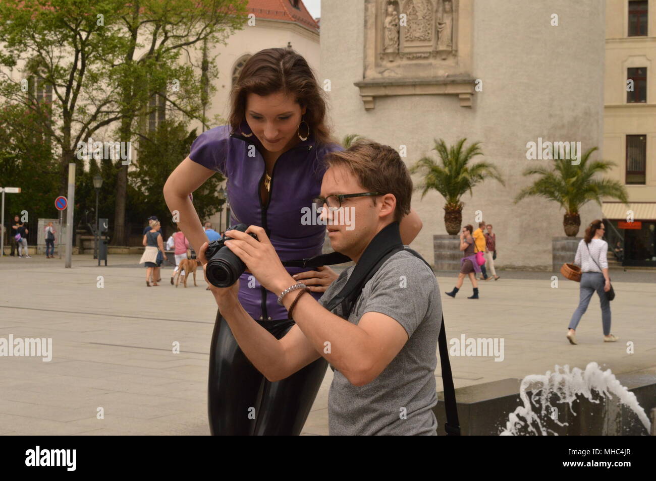 ricci tauscher in goerlitz singer saengerin model Stock Photo - Alamy
