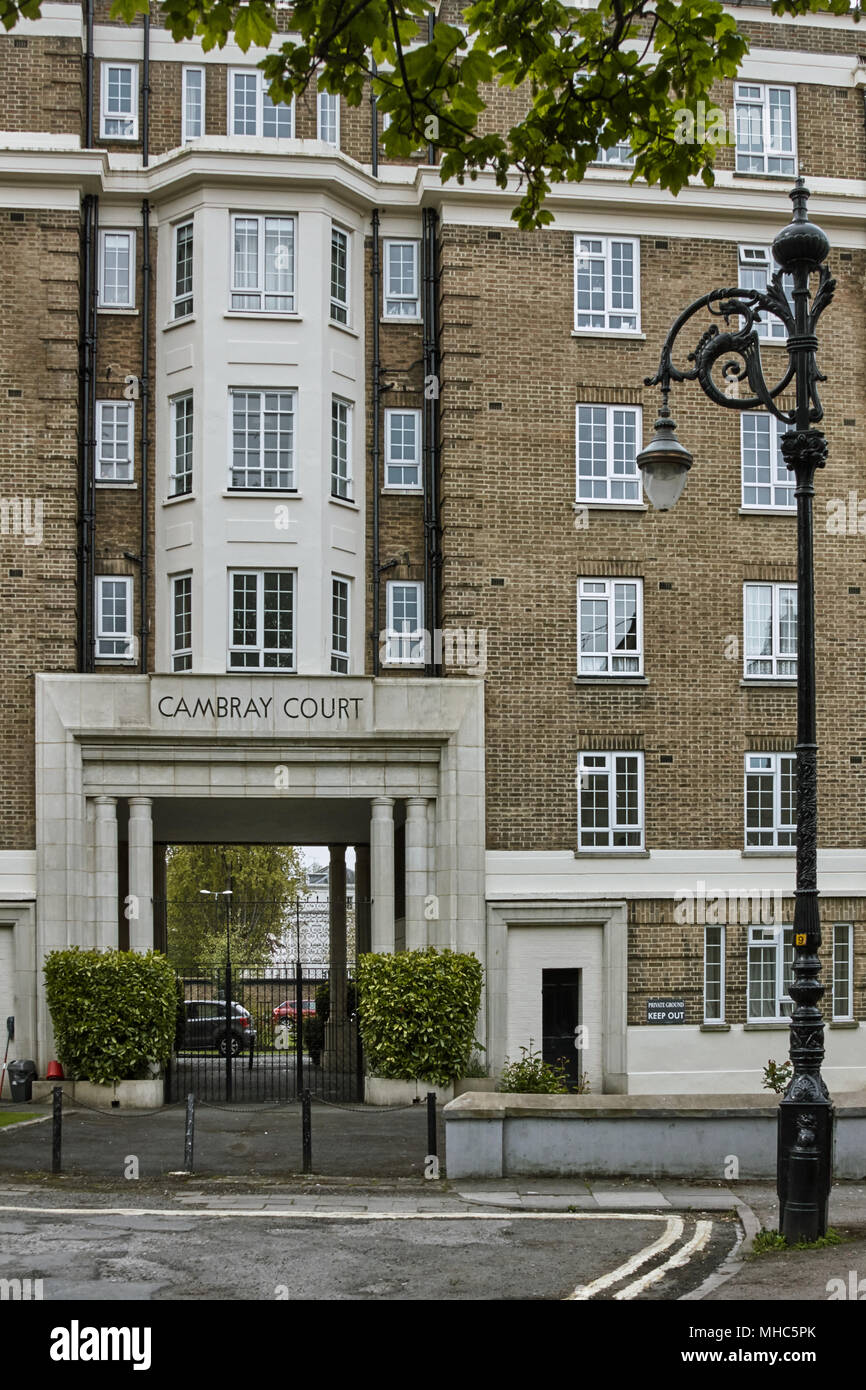 Cambray Court flats in Cheltenham town centre. Pre WW II. Built around
