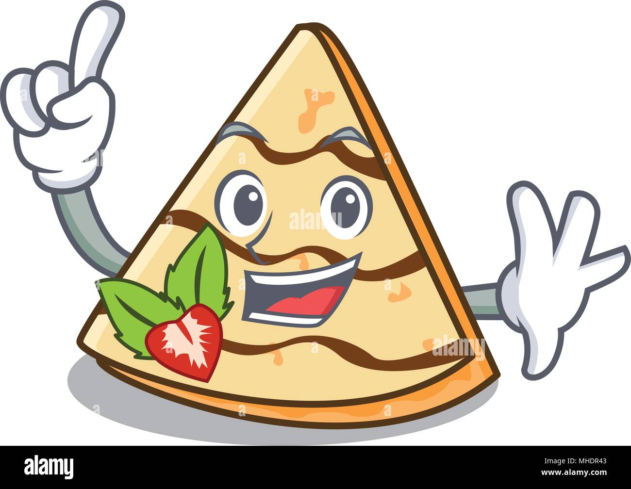 Finger crepe mascot cartoon style Stock Vector Image & Art - Alamy