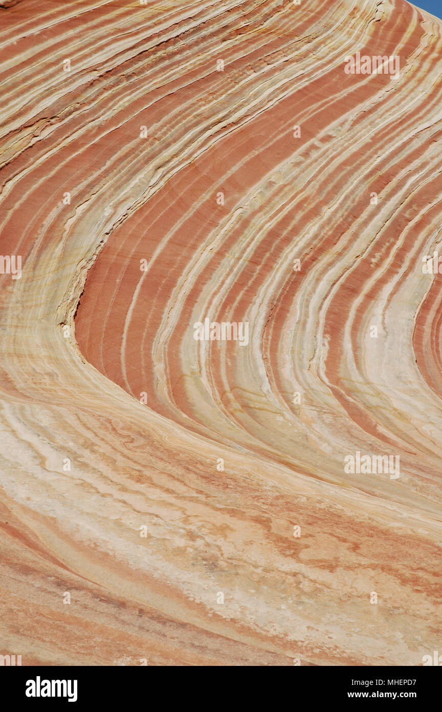 The Wave, a famous petrified sand dune formation, is only accessible