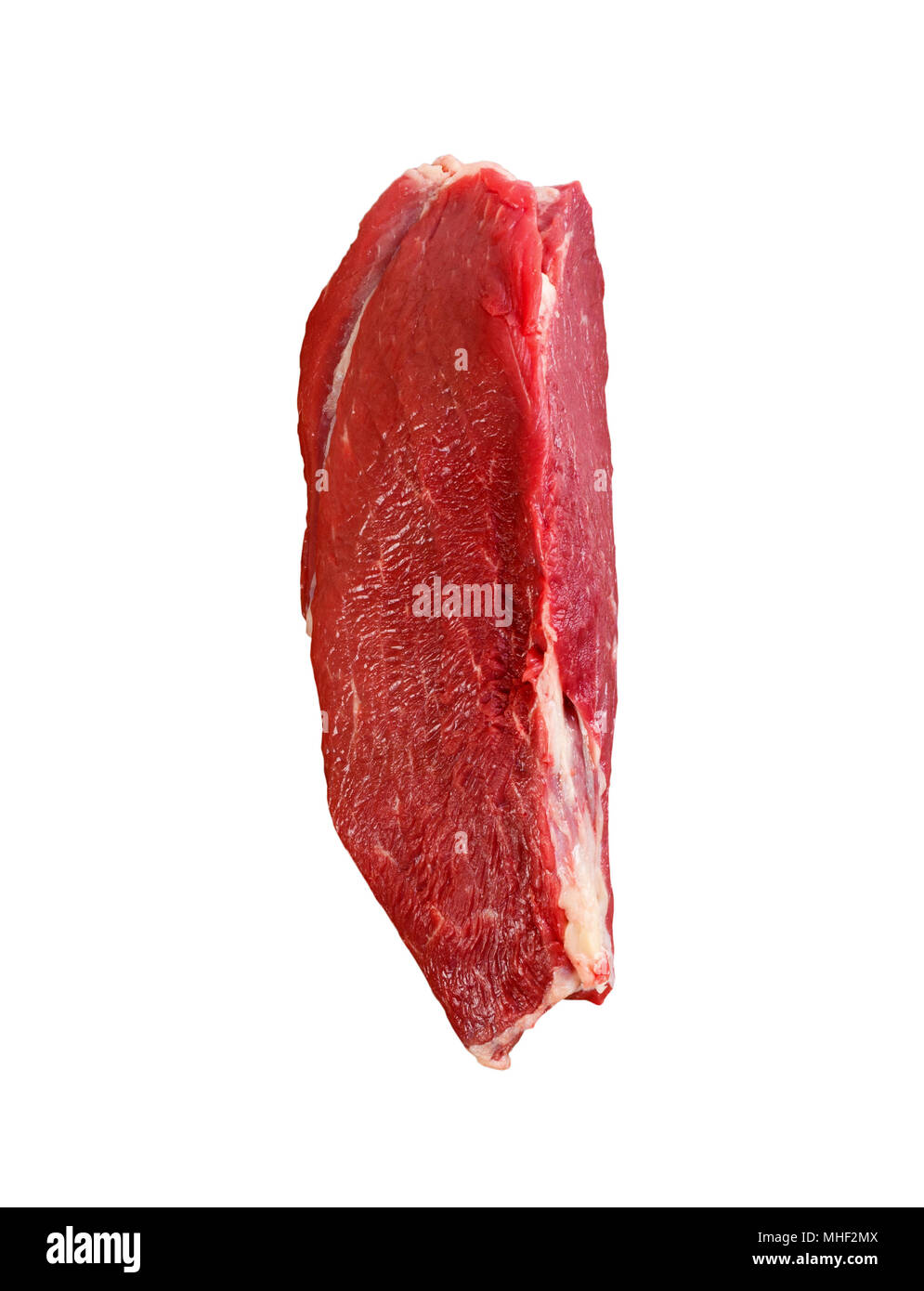 raw beef tenderloin isolated on white background Stock Photo - Alamy