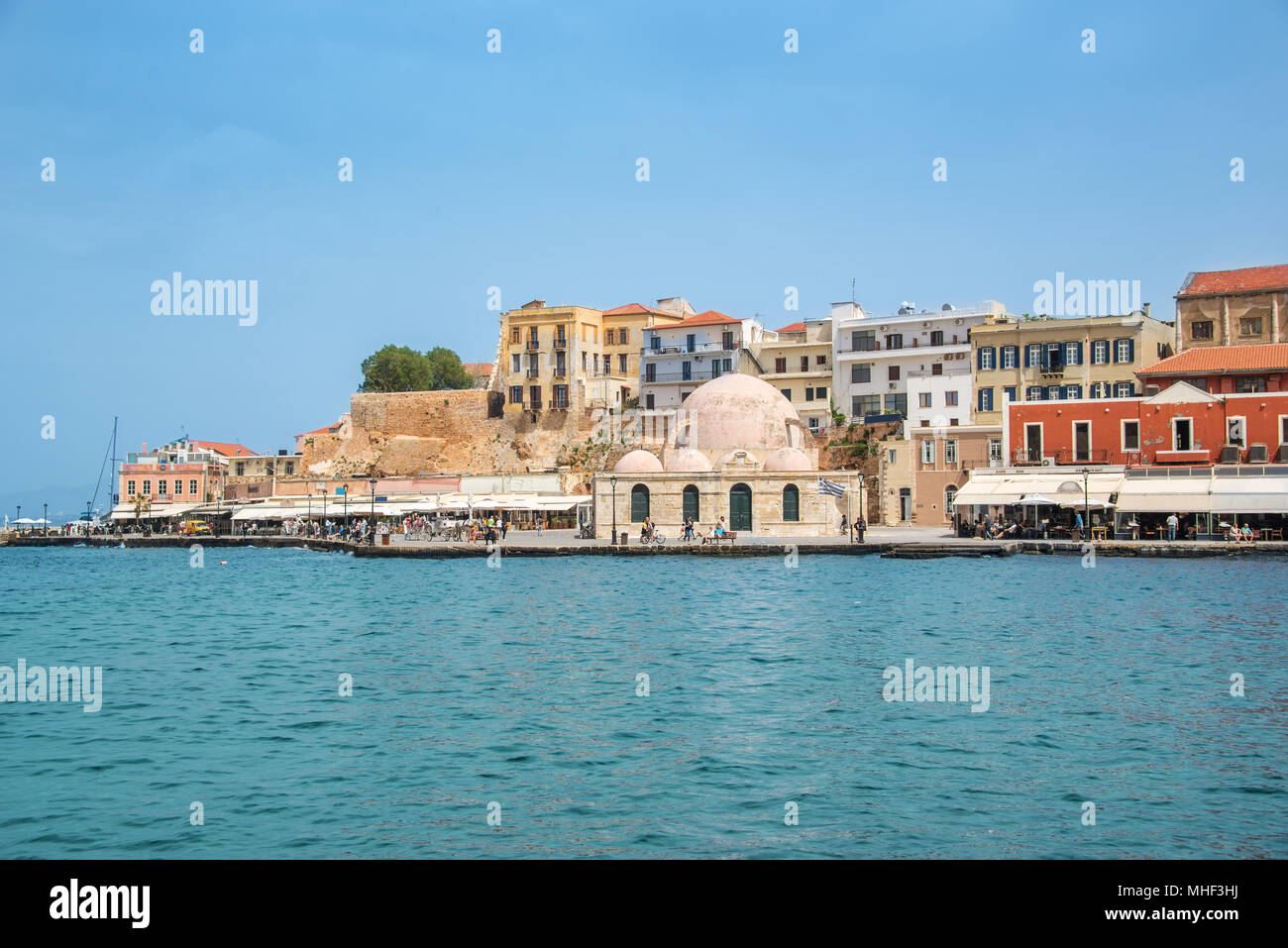 Venitian Habor Of Chania In Crete Grece Stock Photo Alamy Venitian Habor Of Chania In Crete Grece Stock Photo Alamy