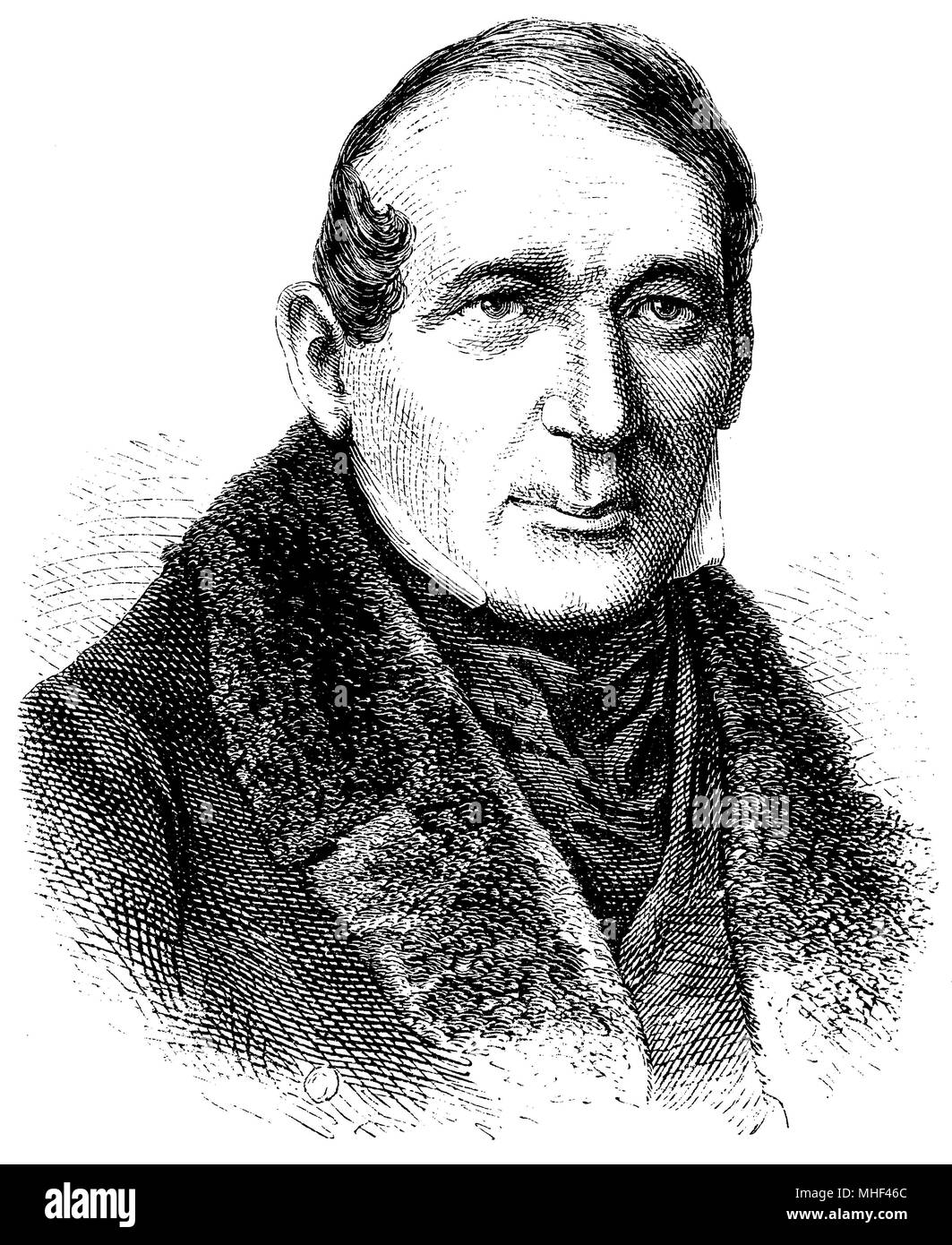 Johann Nikolaus von Dreyse ( born December November 20, 1787 , died 9th 1867), Stock Photo