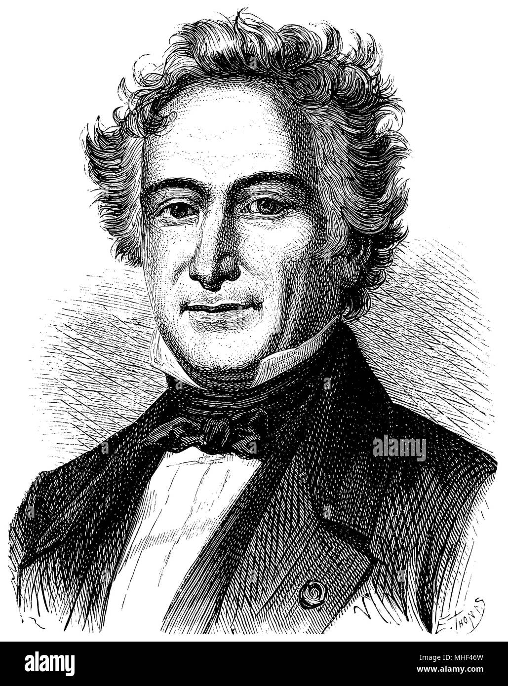 Michel Eugène Chevreul (born August 31, 1786 ), E. Thomas Stock Photo