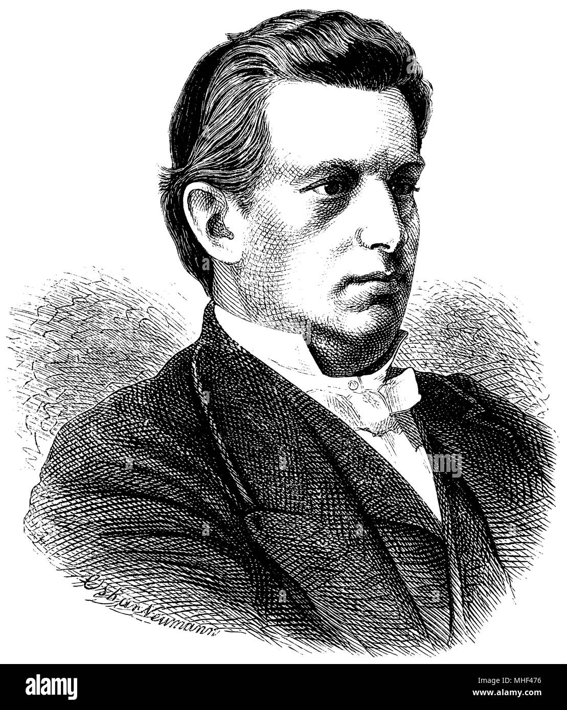 Theodor Christlieb (born March 7, 1833 ), Oskar Neumann Stock Photo