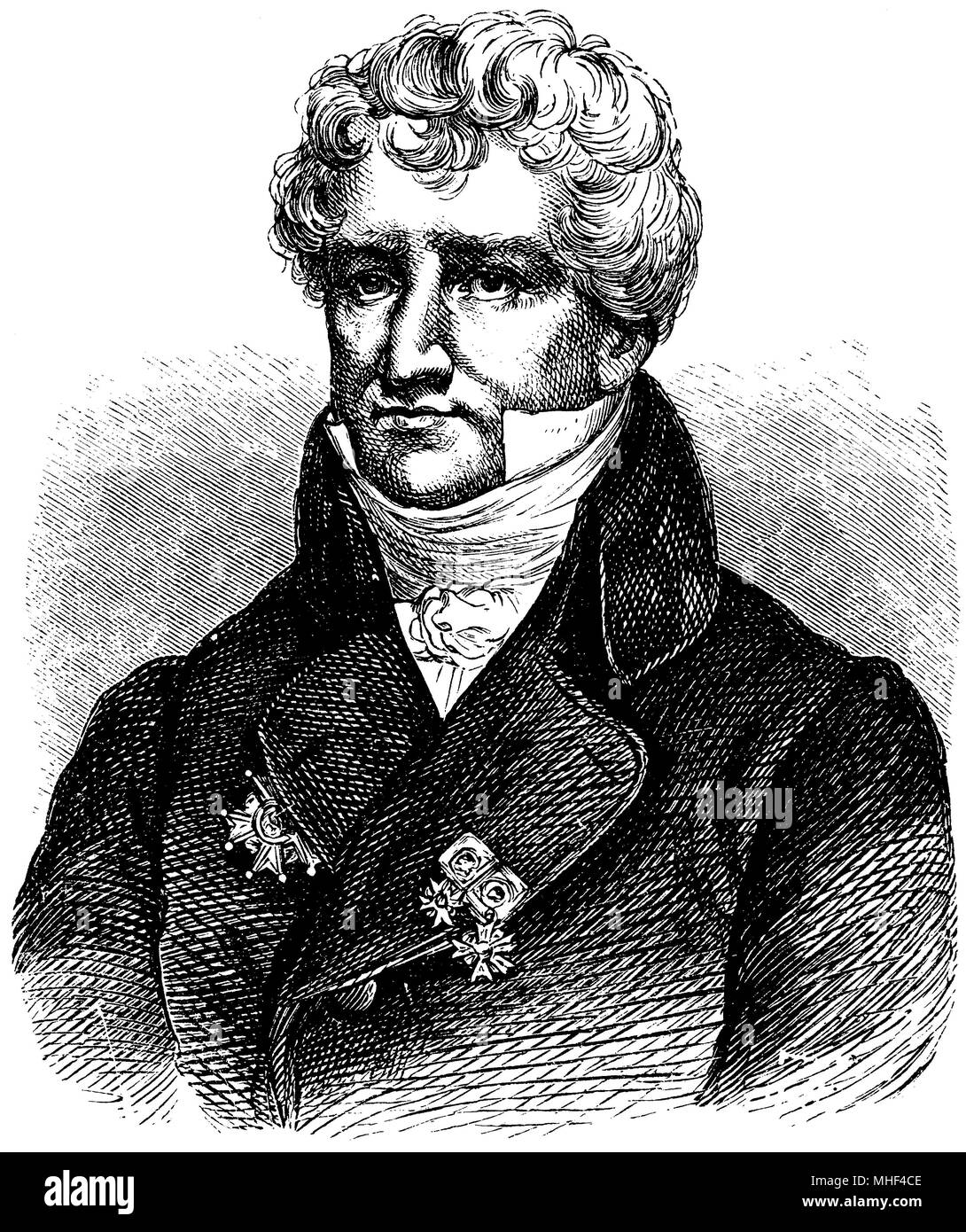 George Léopold Chrétien Frédéric Cuvier (born August 23, 1769, died May 13, 1832), Stock Photo