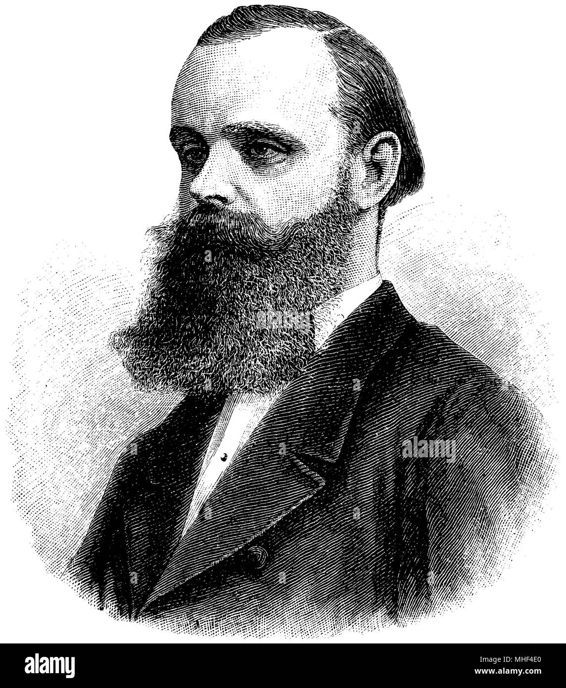 Karl Klaus von der Decken (born 8 August 1833 , died October 2, 1865 ), Stock Photo