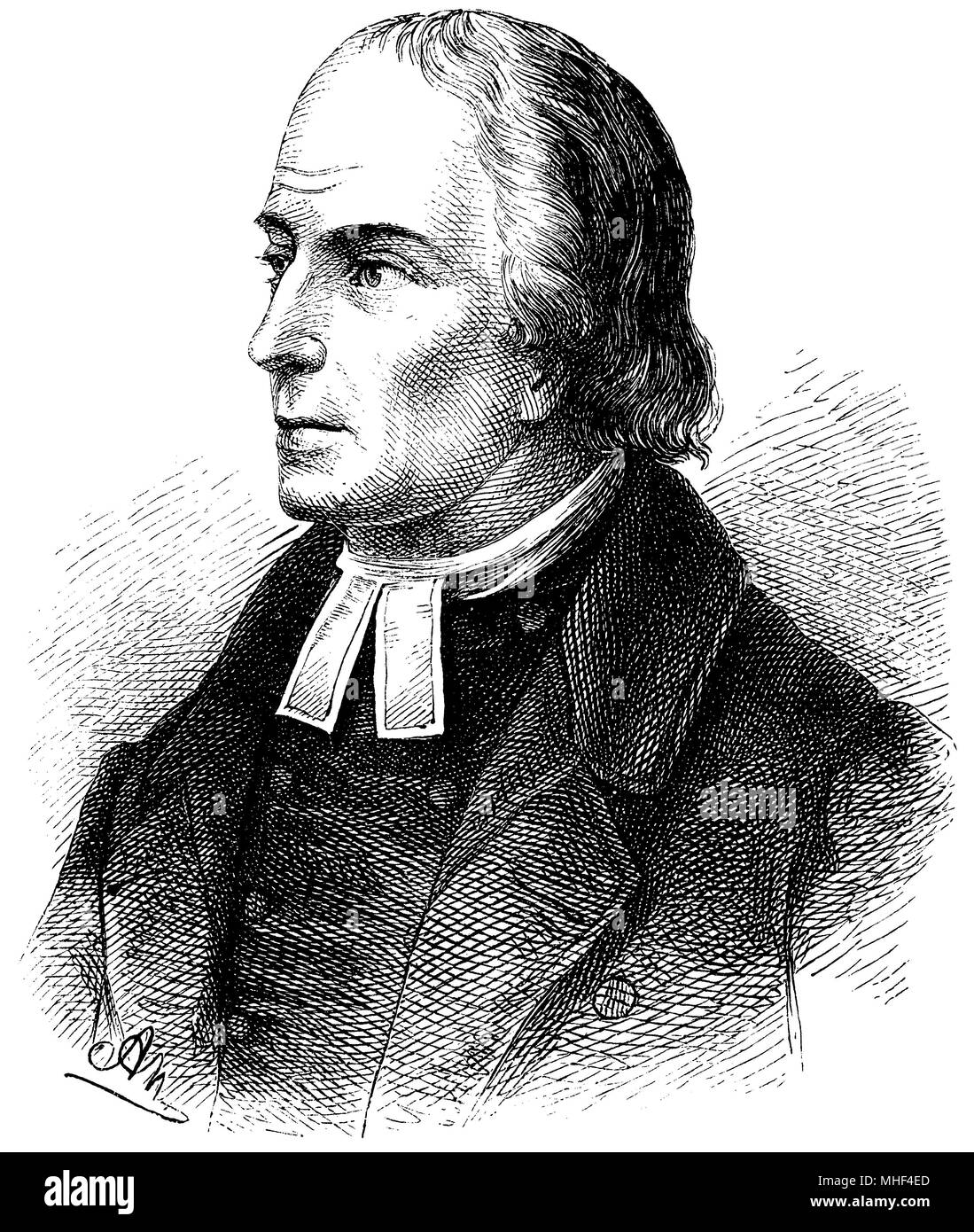 Christian Friedrich Dinter (born February 29, 1760, died May 29, 1831), Stock Photo