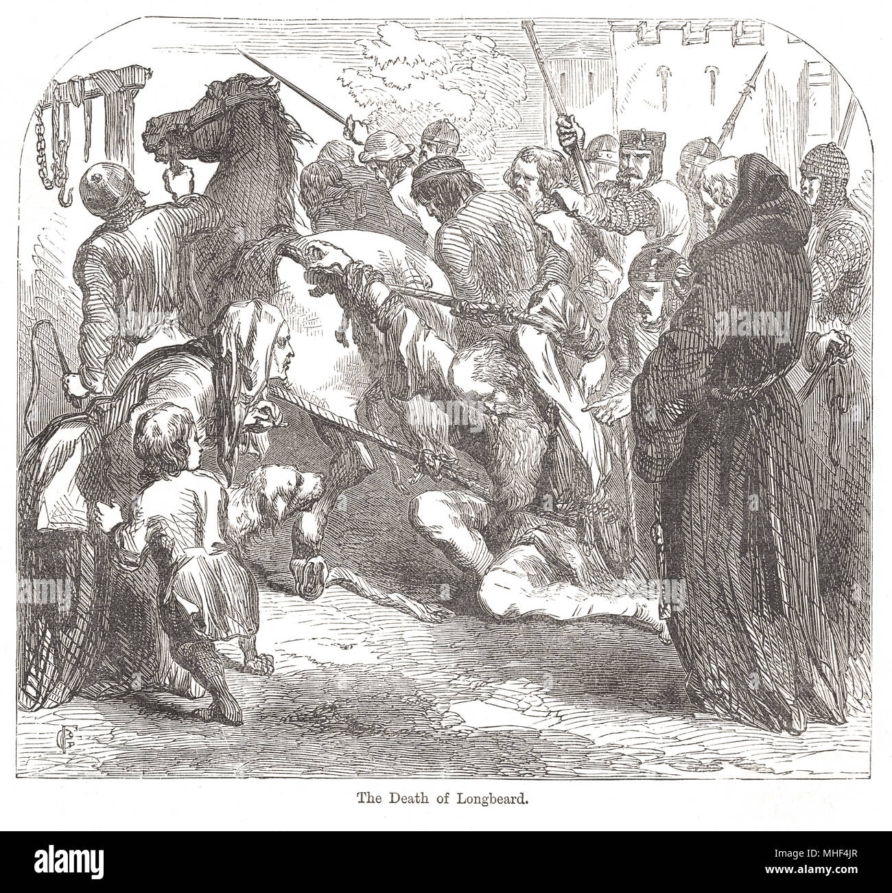 The death of Longbeard, revolt of 1196, London, England Stock Photo