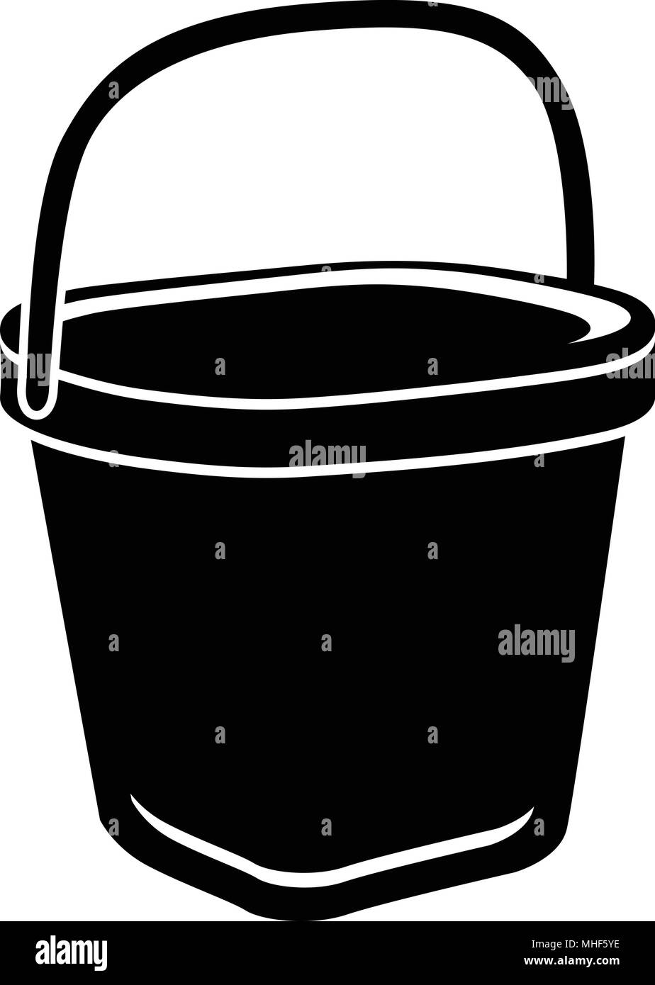Big bucket icon. Simple illustration of big bucket vector icon for web ...