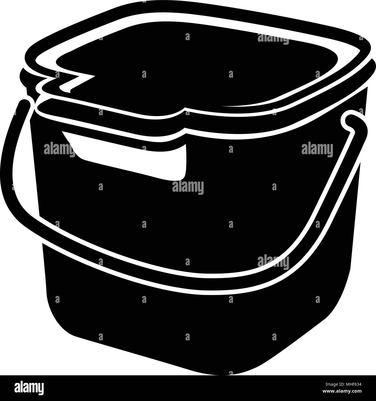 Cleaning bucket icon. Simple illustration of cleaning bucket vector