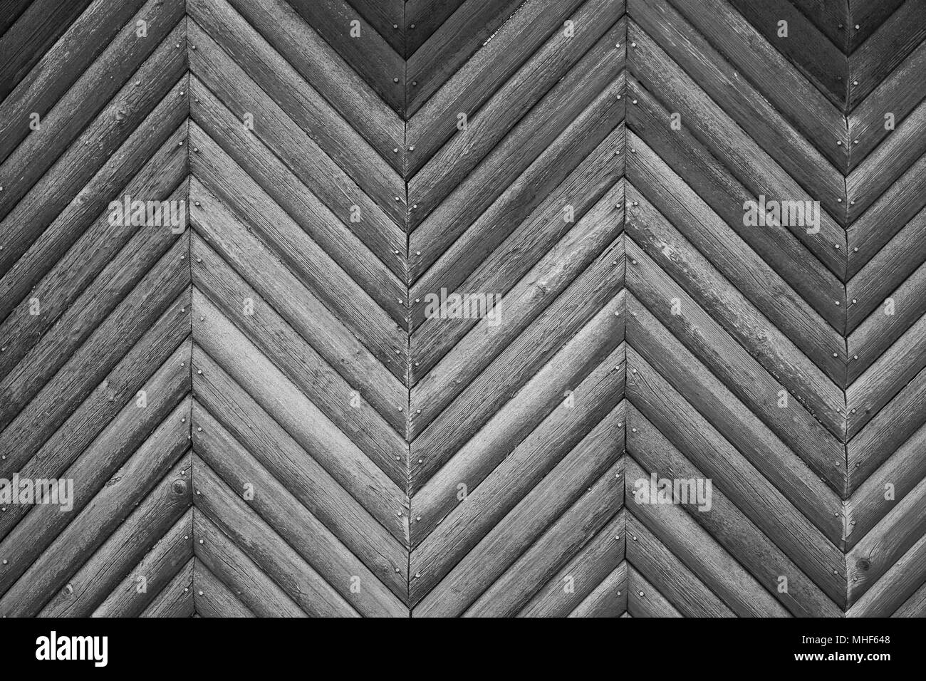 Old vintage black and white wooden texture background Stock Photo