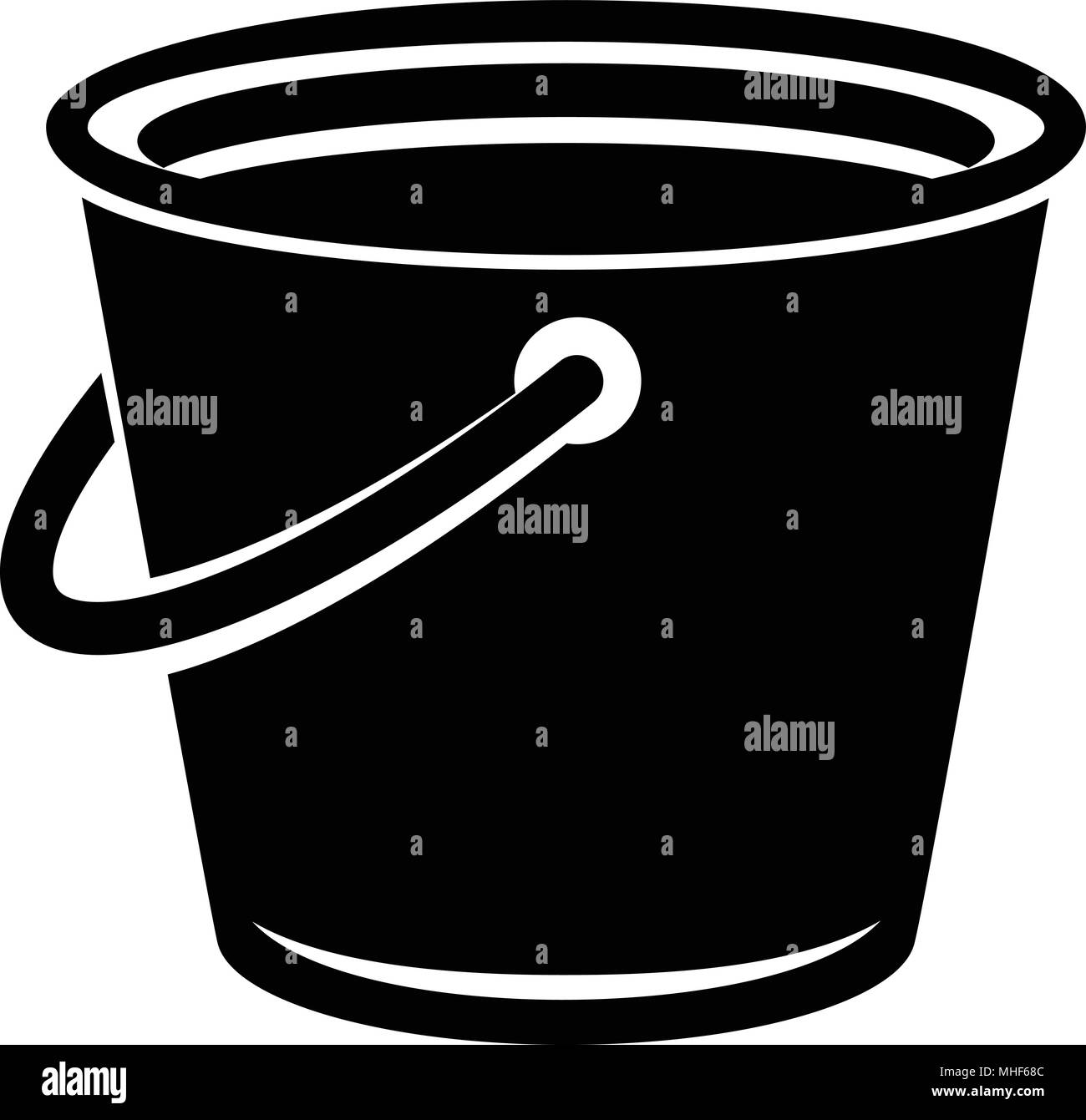 Domestic bucket icon. Simple illustration of domestic bucket vector